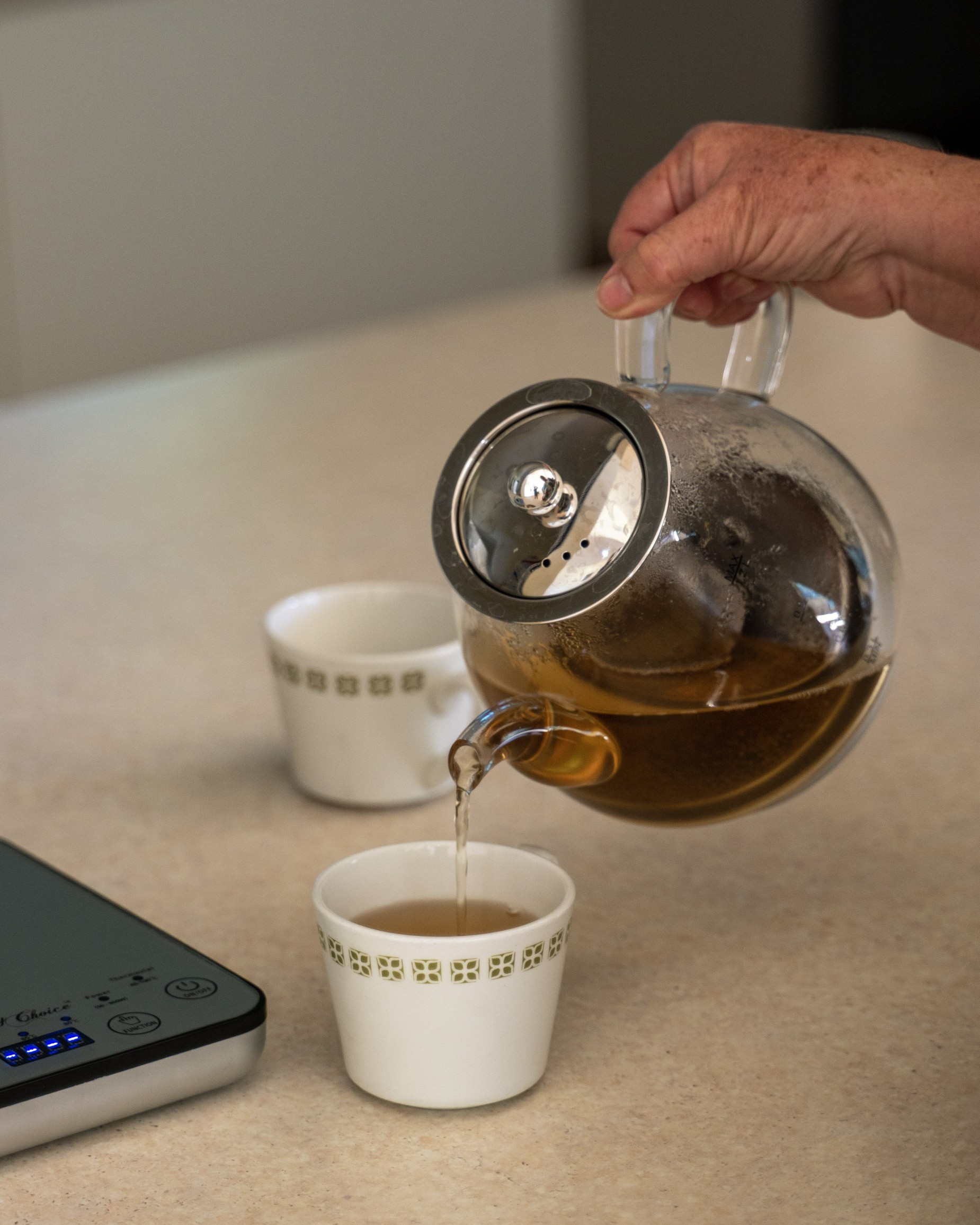 Pouring tea